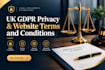 draft UK gdpr privacy and website terms and conditions