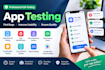 do QA testing, app testing, website testing and user testing