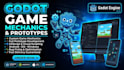 create a 2d godot game with custom mechanics and source code