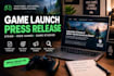 write a professional press release for your game launch
