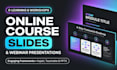 design modern online course slides, webinar presentations, and training decks