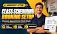 setup mindbody class scheduling booking setup appointment scheduling
