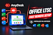 install and configure microsoft office ltsc via remote desktop