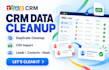 clean zoho CRM duplicates, import CSV records, map leads, contacts, deals