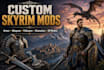make skyrim armor and weapons mod custom skyrim follower 3d model