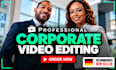 edit corporate video with professional motion graphics title and animation