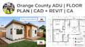 draw orange county adu floor plans in autocad and revit
