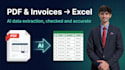 extract pdf and invoice data into excel with ai