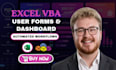 build custom excel macro vba dashboard user form and automated button report