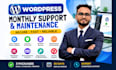 provide monthly wordpress support and maintenance