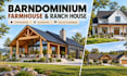 design and render barndominium, farmhouse and ranch house