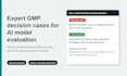 create pharmaceutical gmp ai evaluation and expert benchmark cases