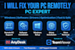 fix your pc, install software and setup windows remotely