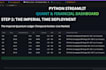 build an interactive python streamlit dashboard and data app