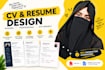 create a modern professional resume and CV design