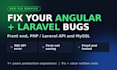 fix bugs in your angular app and its PHP or laravel API