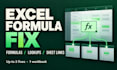 fix excel formulas and connect multiple sheets