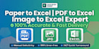 do paper to excel image to excel pdf to excel data entry
