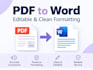 convert PDF files to editable word documents