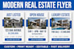 design modern real estate flyer and open house poster