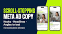 write facebook and instagram ad copy and hooks for ecommerce brands