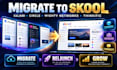 migrate kajabi circle mighty networks skool relaunch thinkific teachable course