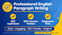 write SEO optimized english paragraph, article and blog post