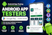 provide android app testers for google play closed testing