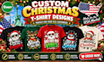 create a custom christmas t shirt design bundle