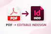 convert PDF to editable adobe indesign file