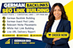 build german backlinks, german guest posts and white hat link building
