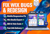 fix wix site bug wix studio mobile responsiveness layout redesign wix velo code