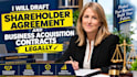 draft shareholder agreement and business acquisition contracts legally