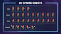 create 2d sprite sheets, pixel art, character sprites and animations