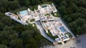aerial render multi villa residential development,pool, 3d plan,garden landscape