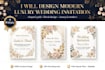 design luxury nikah wedding invitation card