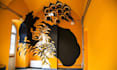 design custom 3d anamorphic graffiti mural, optical illusion wall art