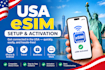 setup and activate your USA esim for travel and remote work