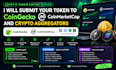 submit your token to coingecko coinmarketcap and crypto aggregators