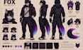 draw detailed furry reference sheet, fursona commission, furry ref sheet