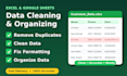 clean format and remove excel duplicates