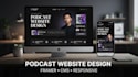 create a responsive podcast website with episode pages