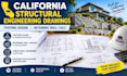 design california structural drawings, footing plans retaining wall calculation