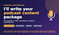 podcast content package youtube SEO titles, description