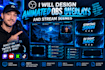 design animated obs overlays and stream scenes