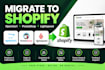 migrate copy clone opencart prestashop lightspeed website to shopify website