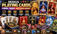 design playing cards, poker, tarot, and card games
