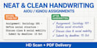 convert your typed PDF to neat and clean handwritten assignment for aiou ignou