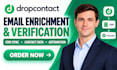 setup dropcontact email enrichment verification CRM sync contact data automation