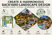 create a harmonious backyard landscape design as a landscape architect